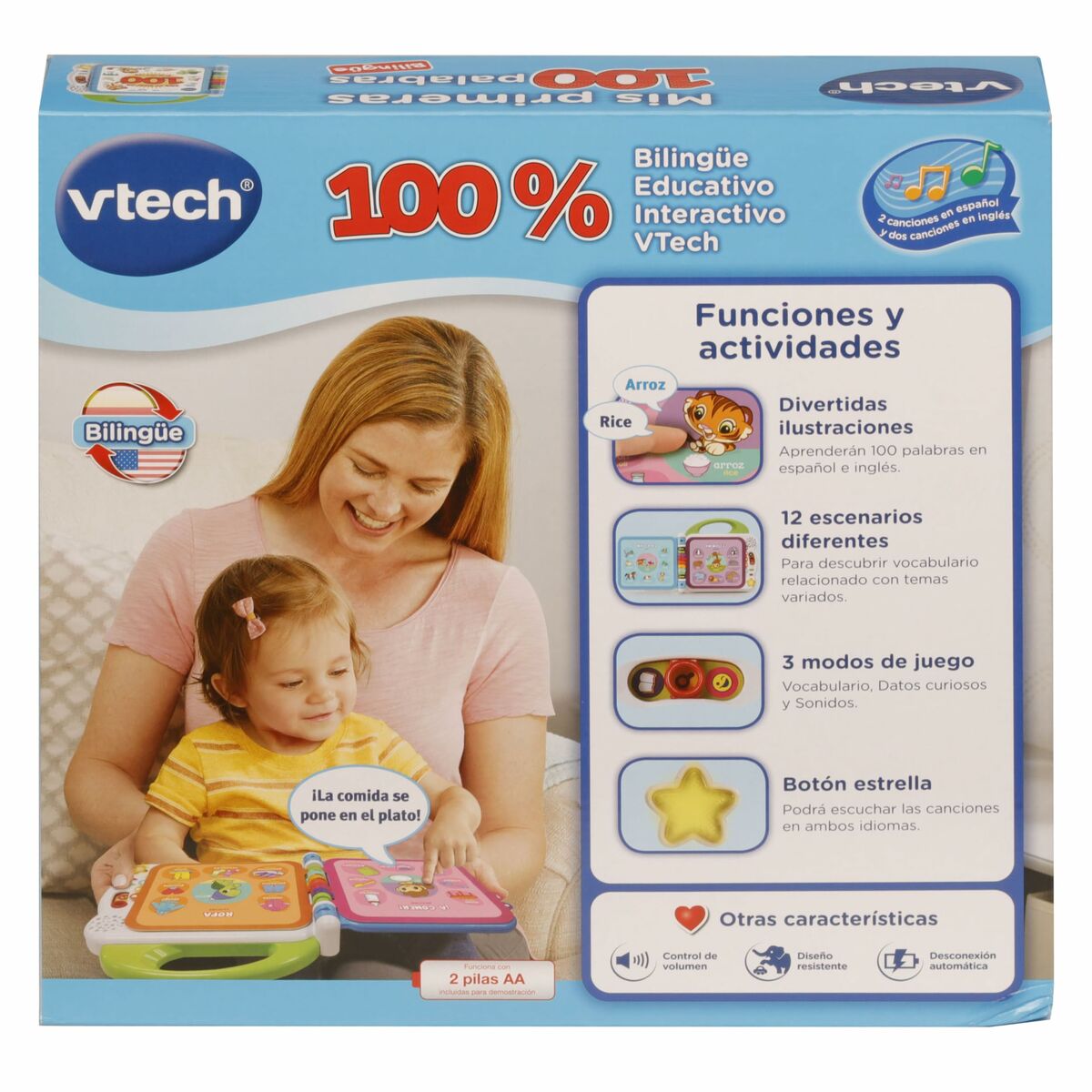 Vtech Interaktiv Barnbok Vtech Mis Primeras 100 Palabras