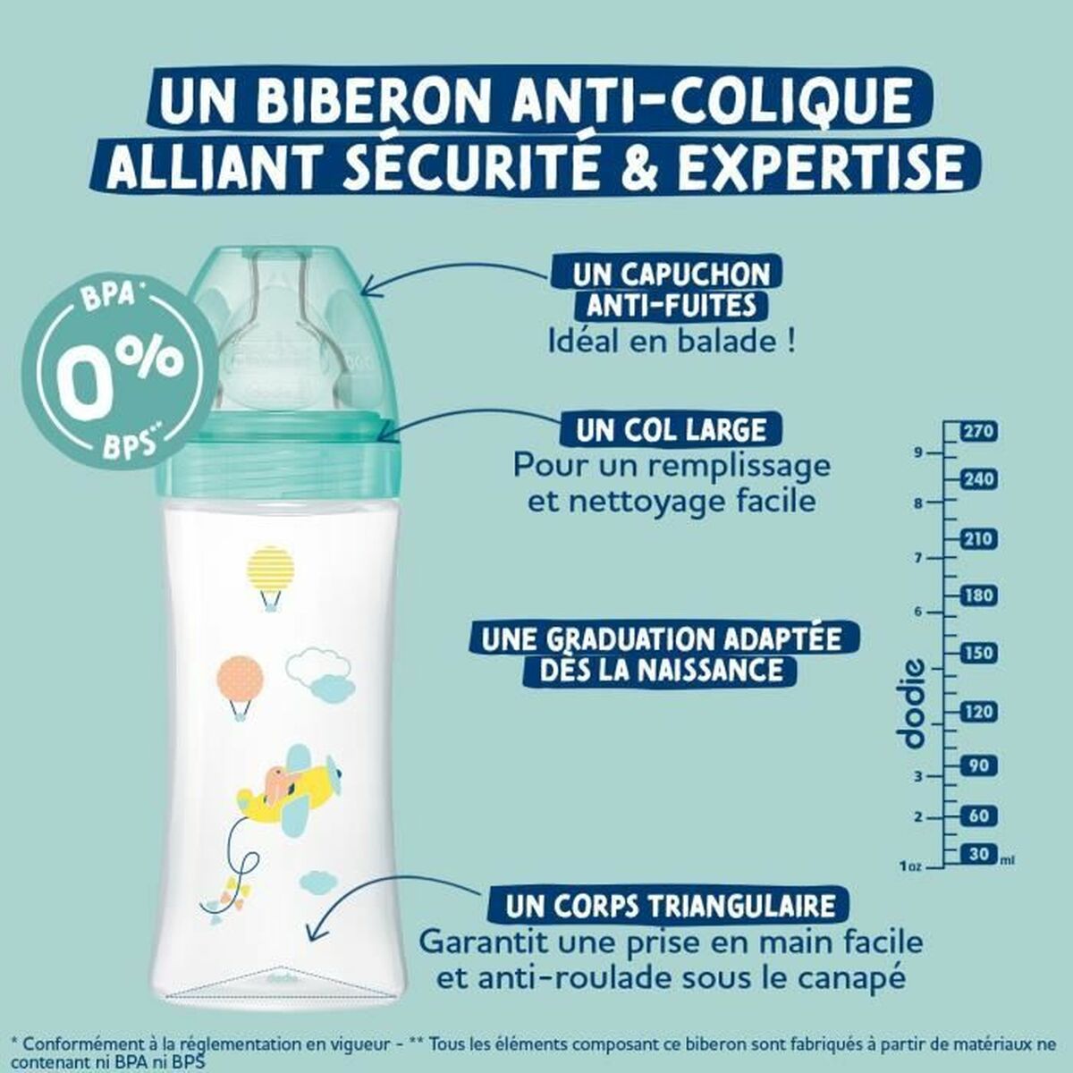 Dodie Nappflaska Dodie 270 Ml (3 Antal)