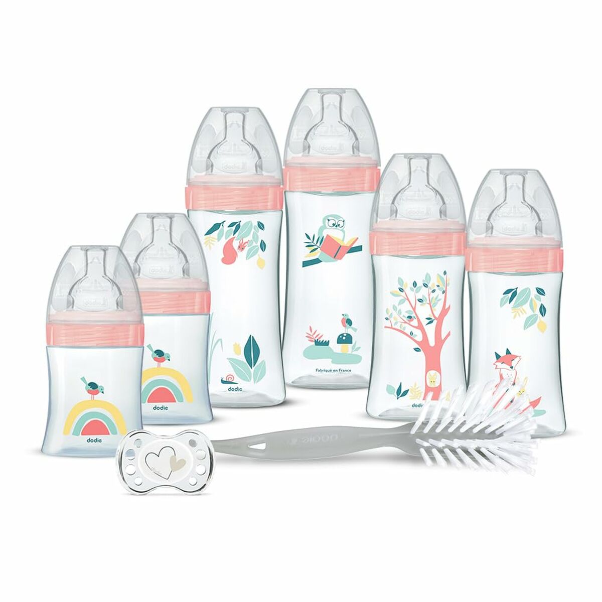 Dodie Set Med Nappflaskor Dodie Rosa 8 Delar
