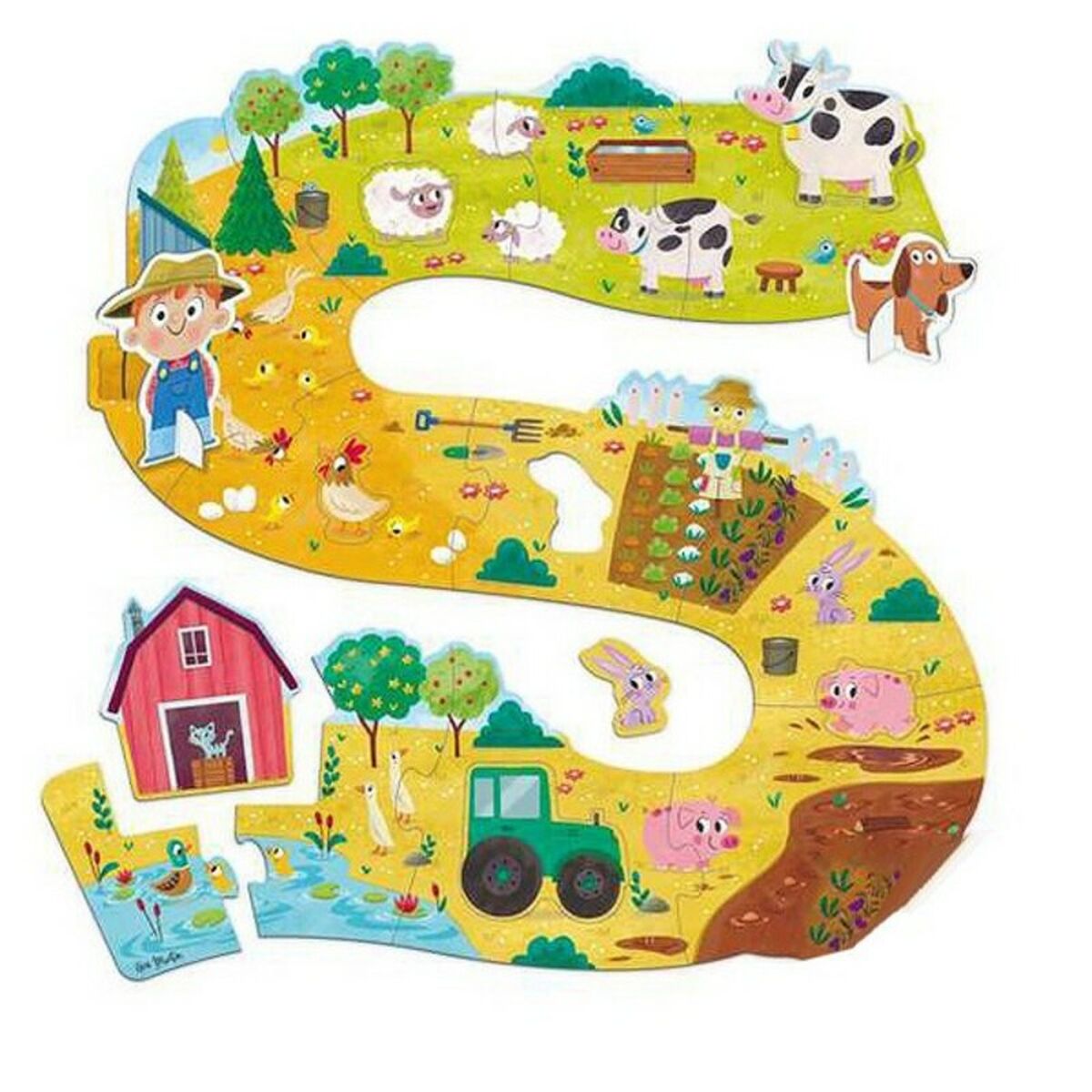 Goula Bebis Bondgård Pussel Xxl Goula 53176 (17 Pcs)