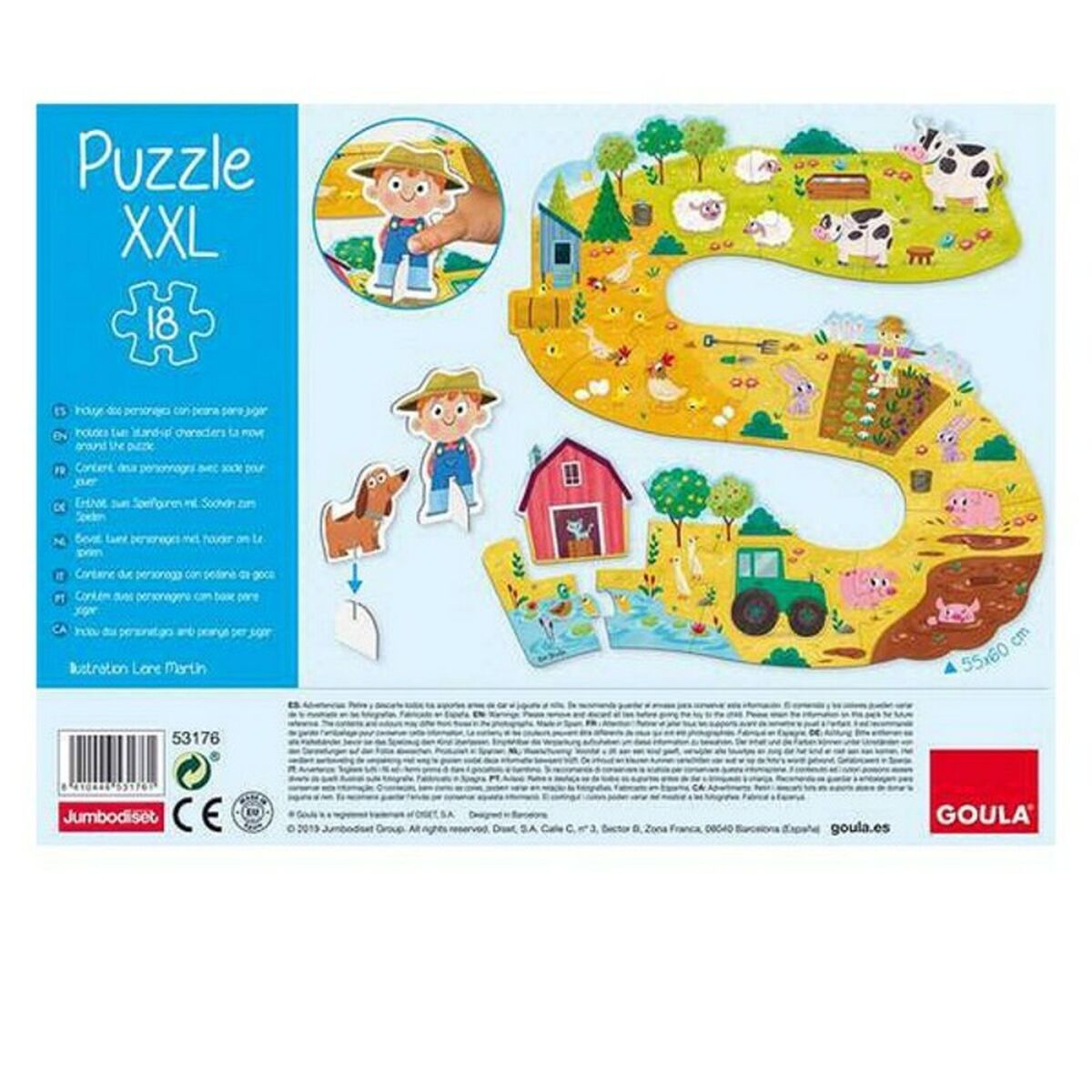 Goula Bebis Bondgård Pussel Xxl Goula 53176 (17 Pcs)