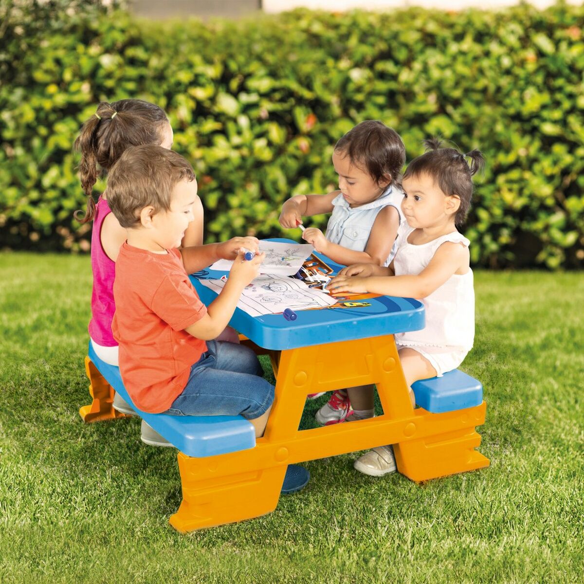 Hot Wheels Barnbord Och Korg Hot Wheels Blå Orange Plast 69 X 42 X 79 Cm