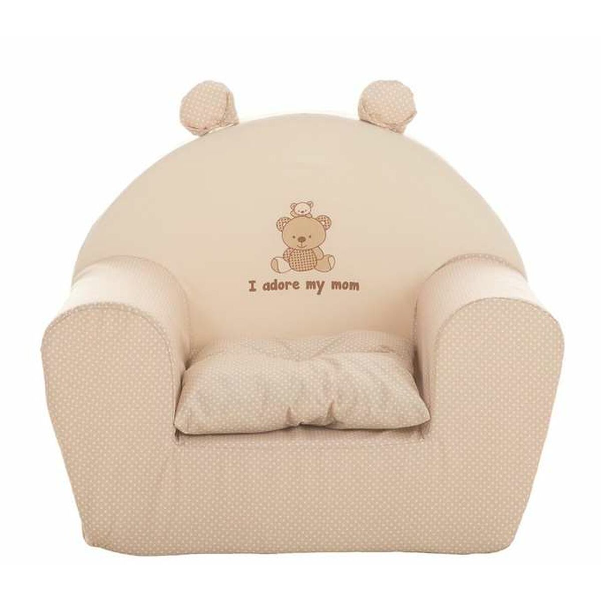 Bigbuy Kids Barnfåtölj I Adore My Mom 44 X 34 X 53 Cm Beige