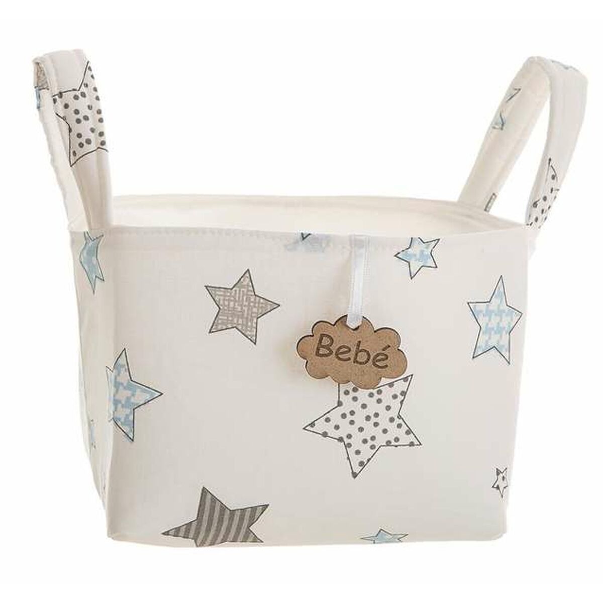 Bigbuy Kids Korg Tryck Stjärnor Med Handtag 17 X 13,5 X 20 Cm