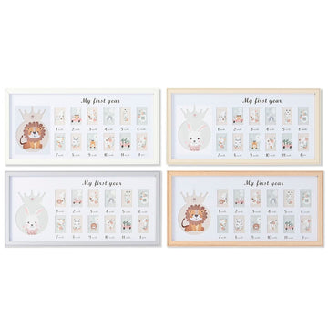 Home Esprit Fotoram Home Esprit Glas Trä Mdf 56,5 X 2 X 27,5 Cm (4 Antal)