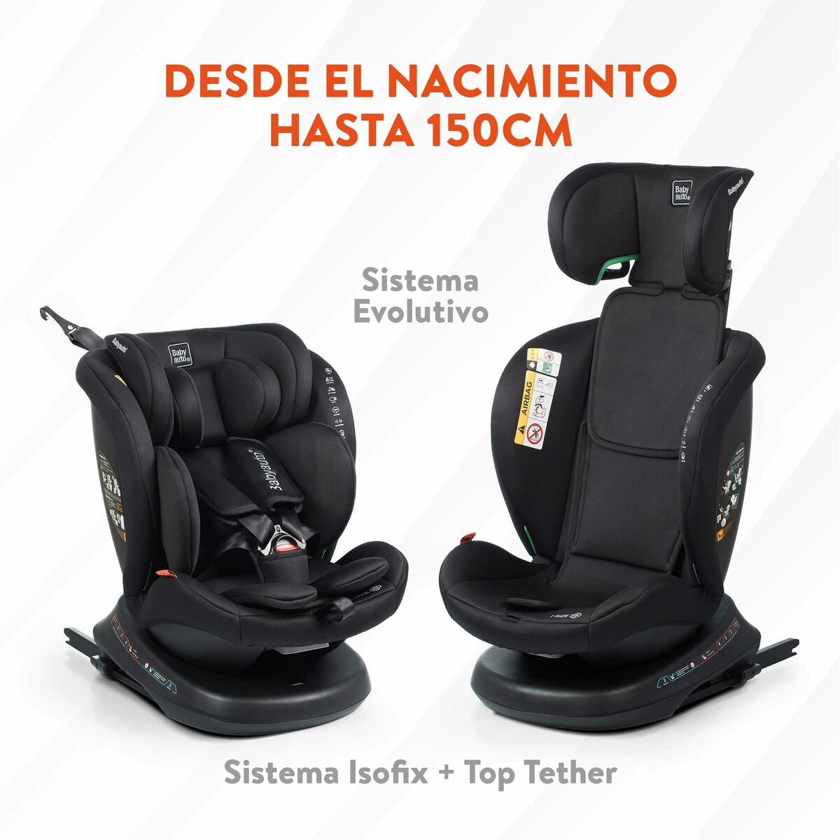 Babyauto Bilstol Babyauto Rodia Grå 0 (De 0 A 10 Kilos) I (9 - 18 Kg) Ii (15-25 Kg) Iii (22 - 36 Kg) Barn Ece R129/04