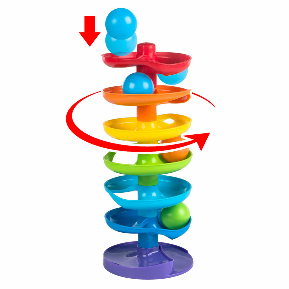 Playgo Aktivitetsspiral Playgo Rainbow 4 Antal 15 X 37 X 15,5 Cm