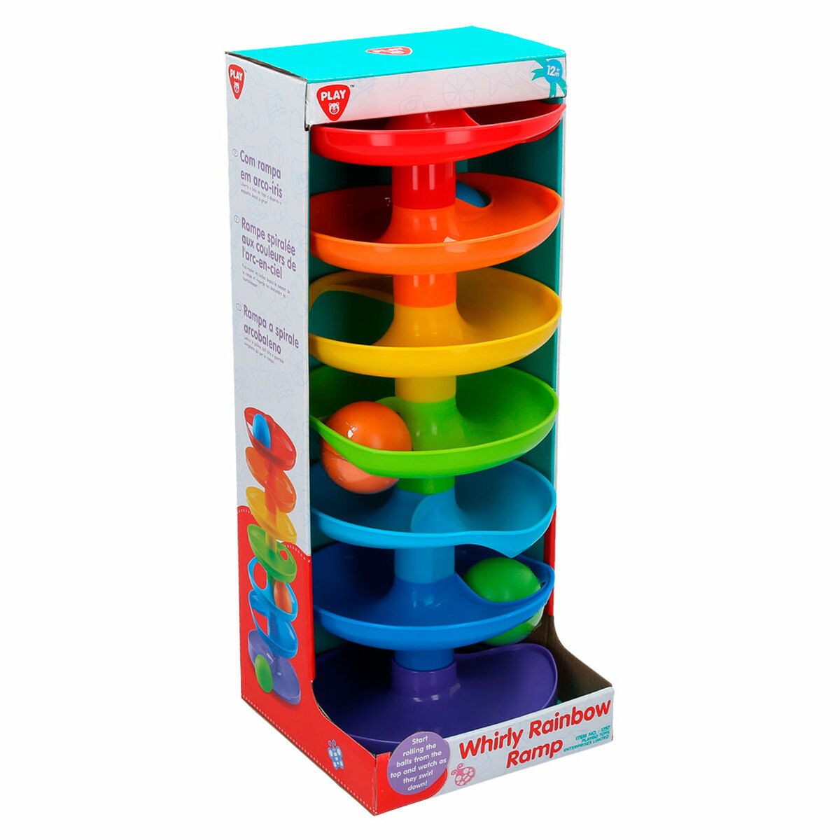 Playgo Aktivitetsspiral Playgo Rainbow 4 Antal 15 X 37 X 15,5 Cm