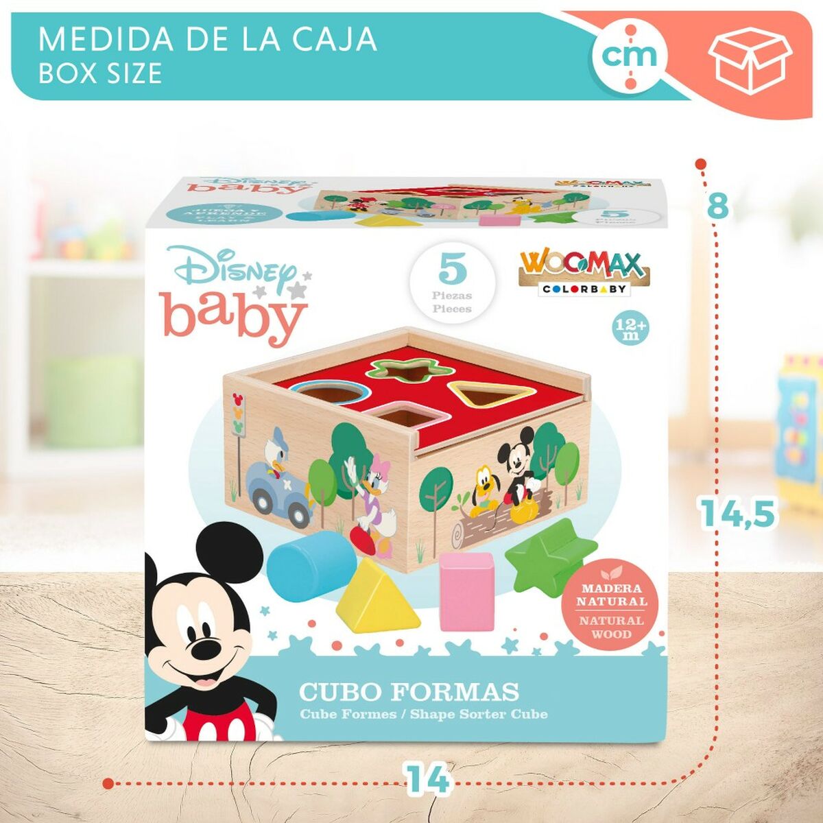 Disney Barnpussel I Trä Disney 5 Delar 13,5 X 7,5 X 13 Cm (6 Antal)