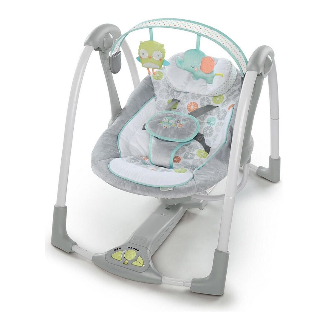 Ingenuity Gungstol Ingenuity Compact Swing - Hugs & Hoots Vit Grå