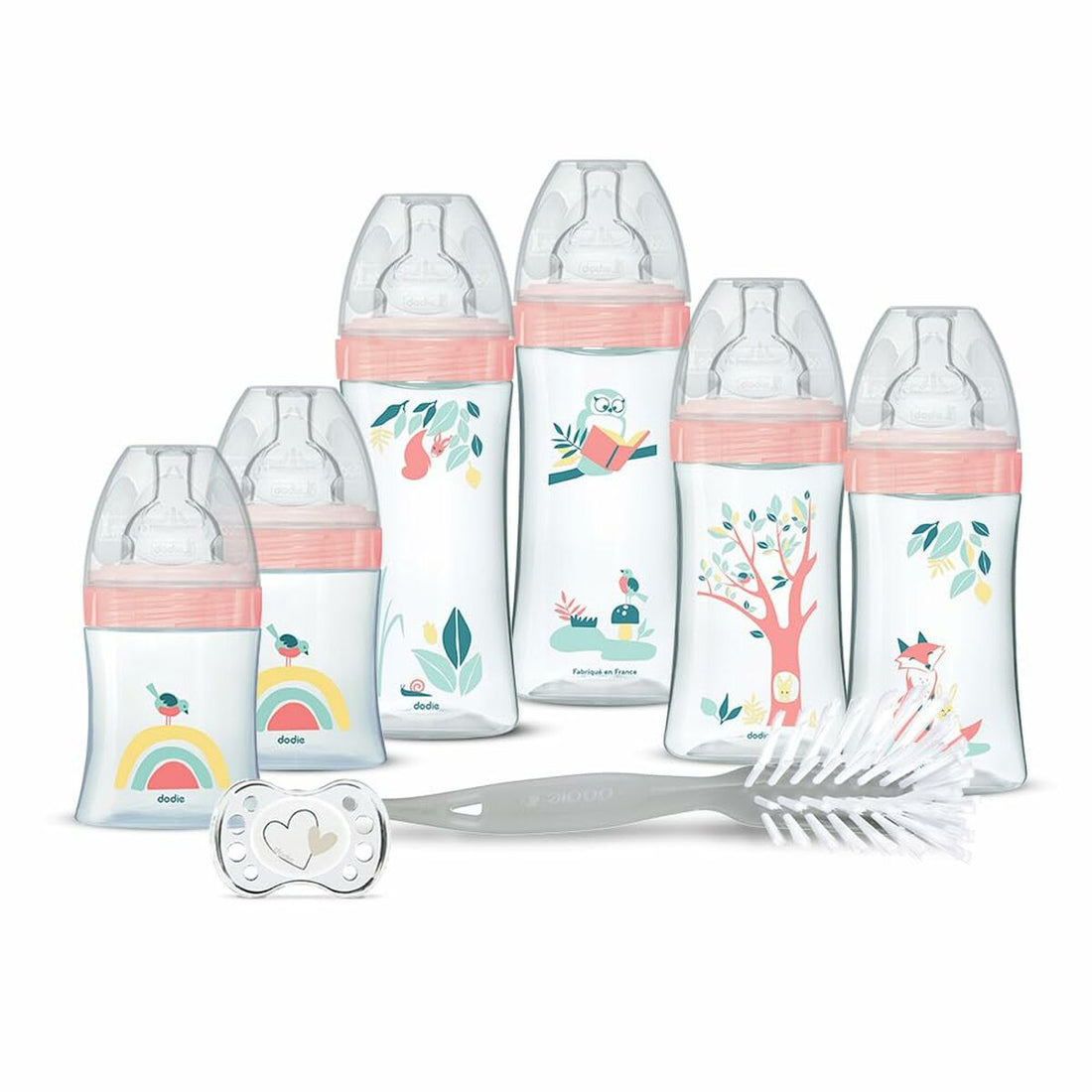 Dodie Set Med Nappflaskor Dodie Rosa 8 Delar