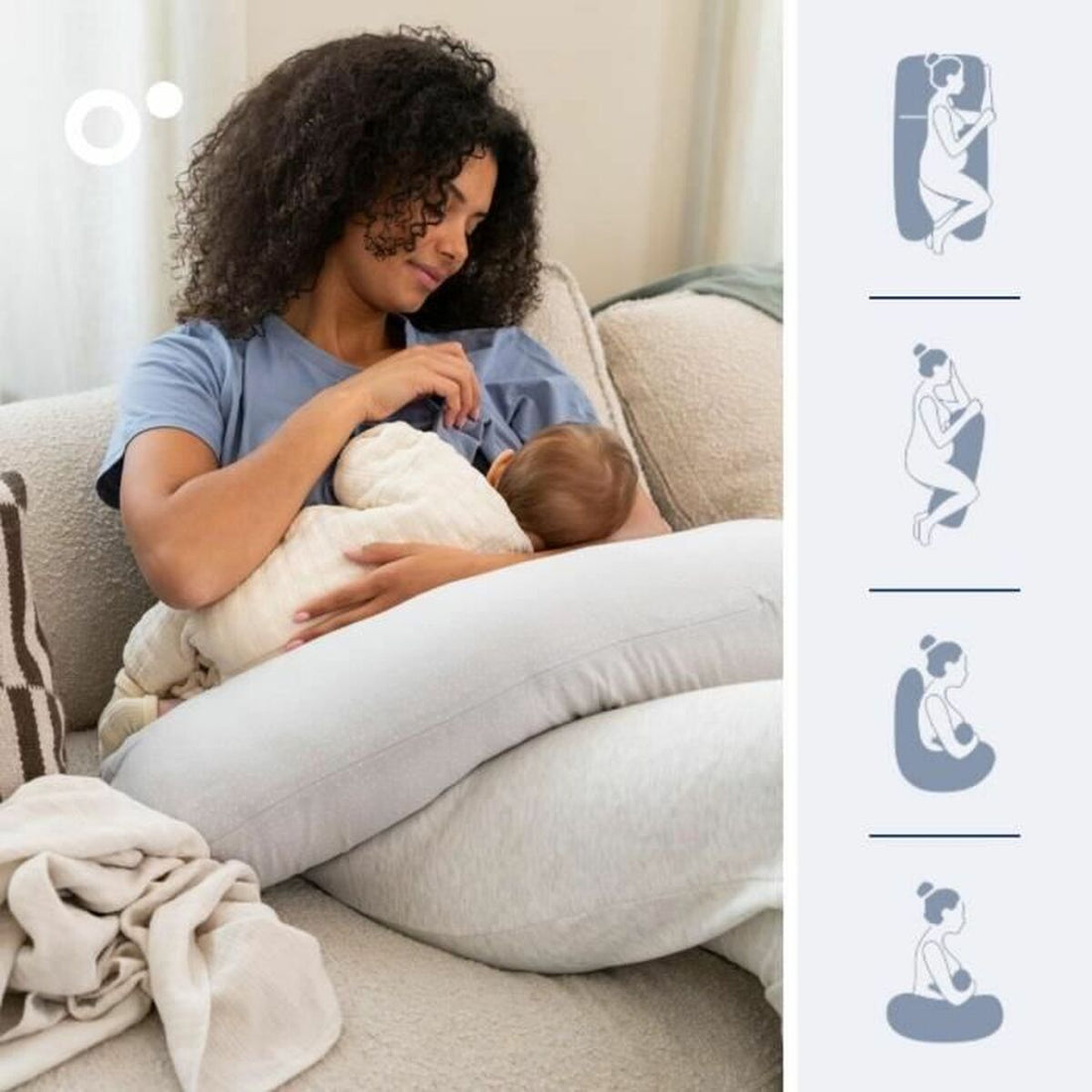 Doomoo Breastfeeding Cushion Doomoo Grå Xxl (2 Antal)