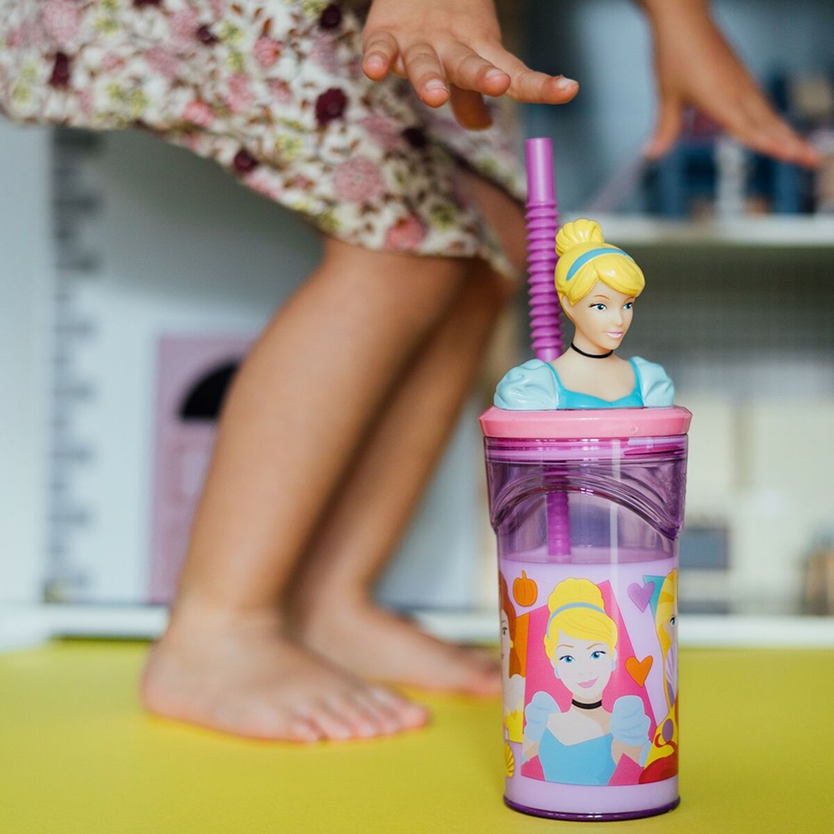 Disney Princess Muggen Med Sugrör Disney Princess Cz11334 3D Rosa