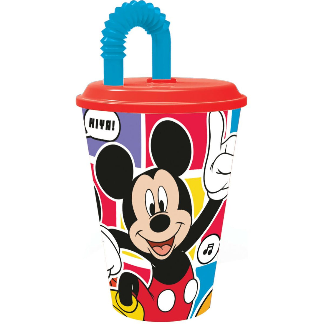 Mickey Mouse Muggen Med Sugrör Mickey Mouse Cz11364 430 Ml