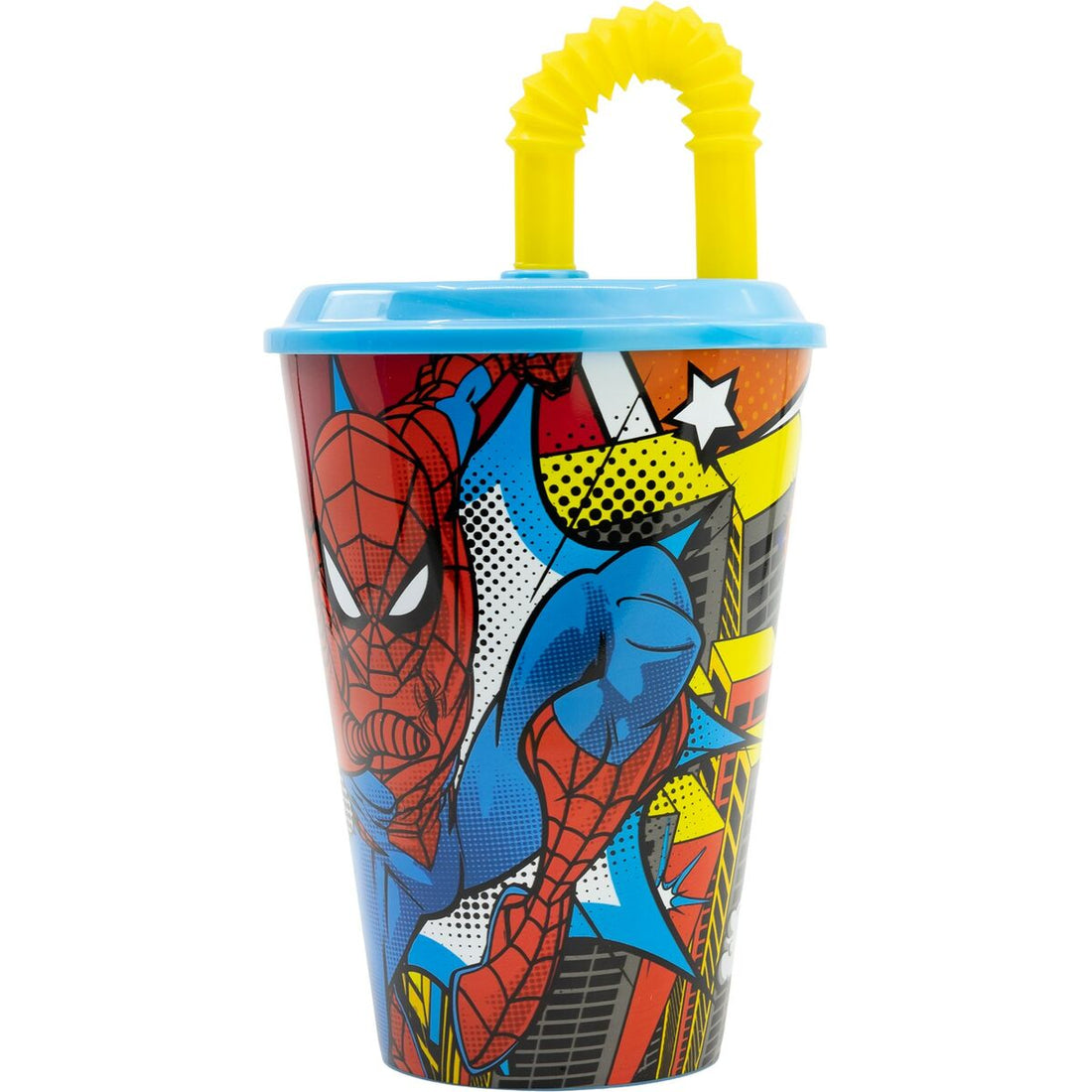 Spider-Man Muggen Med Sugrör Spider-Man Cz11366 430 Ml