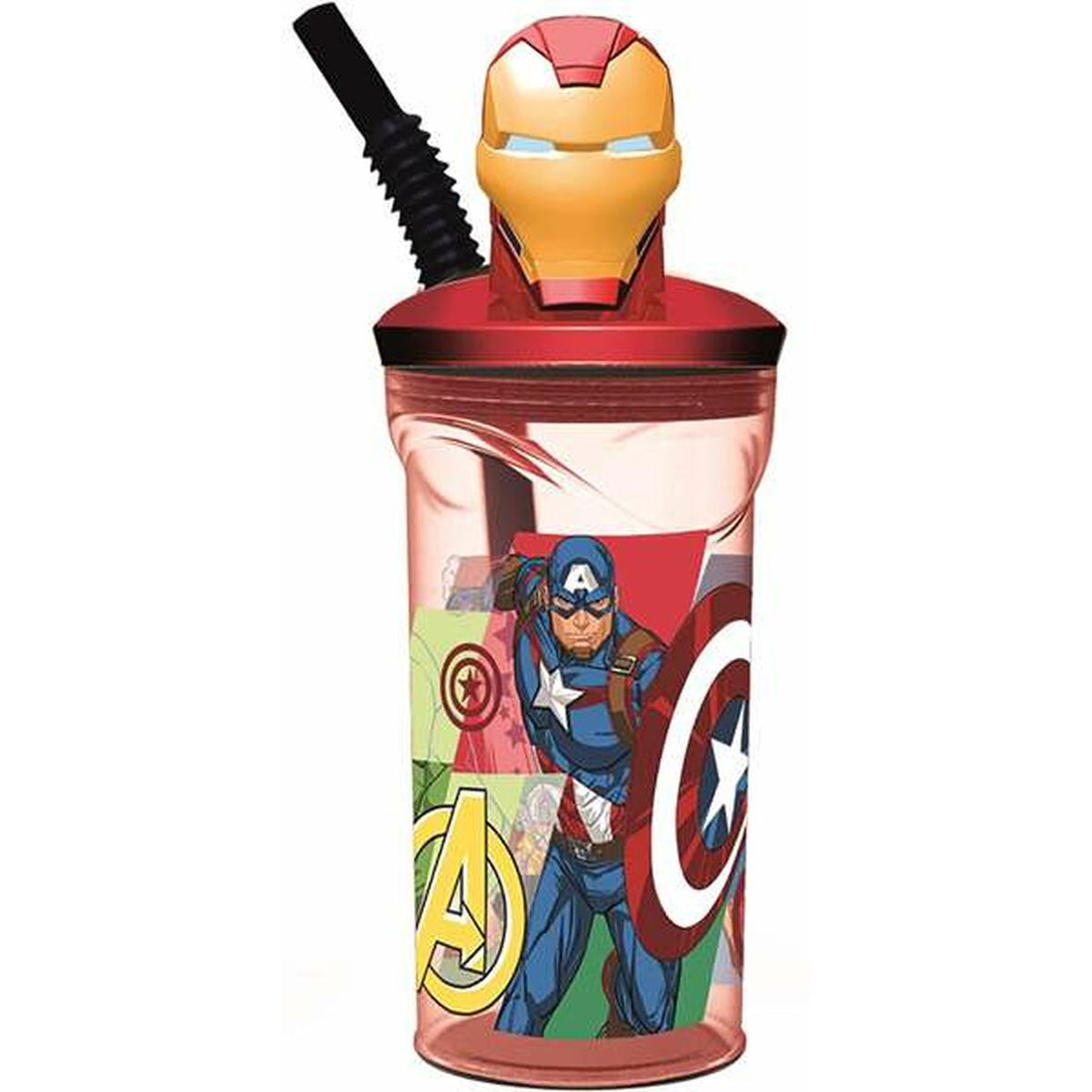 The Avengers Muggen Med Sugrör The Avengers Seven Wonders Iron Man 360 Ml
