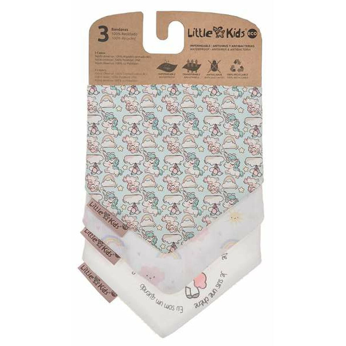 Bigbuy Kids Haklappsset Unicorn 42 X 16 Cm 3 Delar