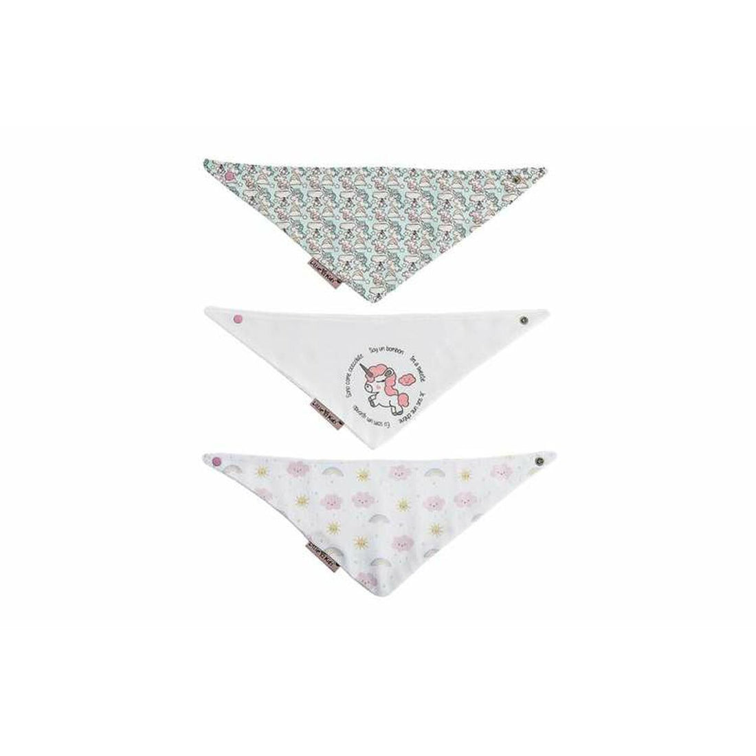Bigbuy Kids Haklappsset Unicorn 42 X 16 Cm 3 Delar