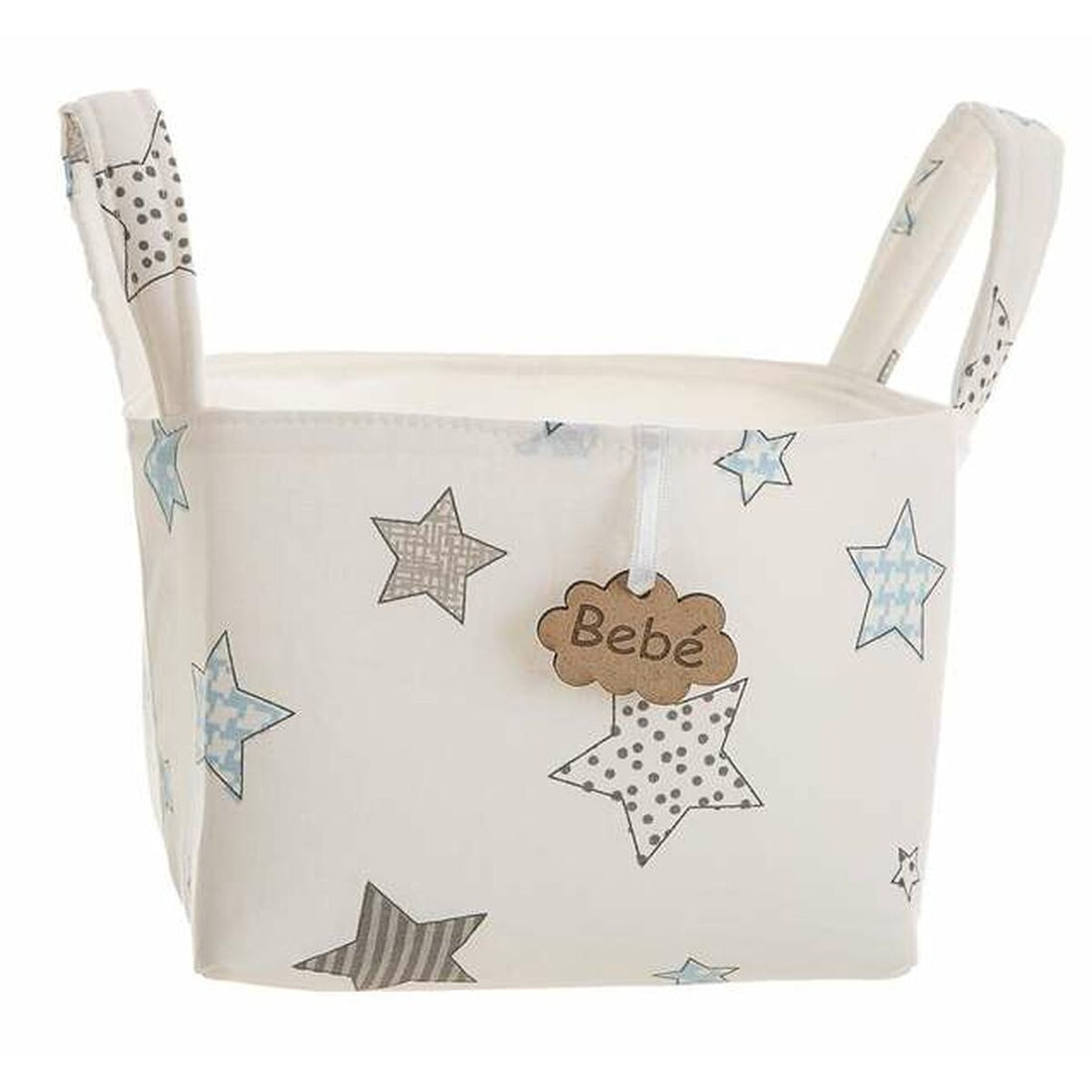 Bigbuy Kids Korg Tryck Stjärnor Med Handtag 17 X 13,5 X 20 Cm