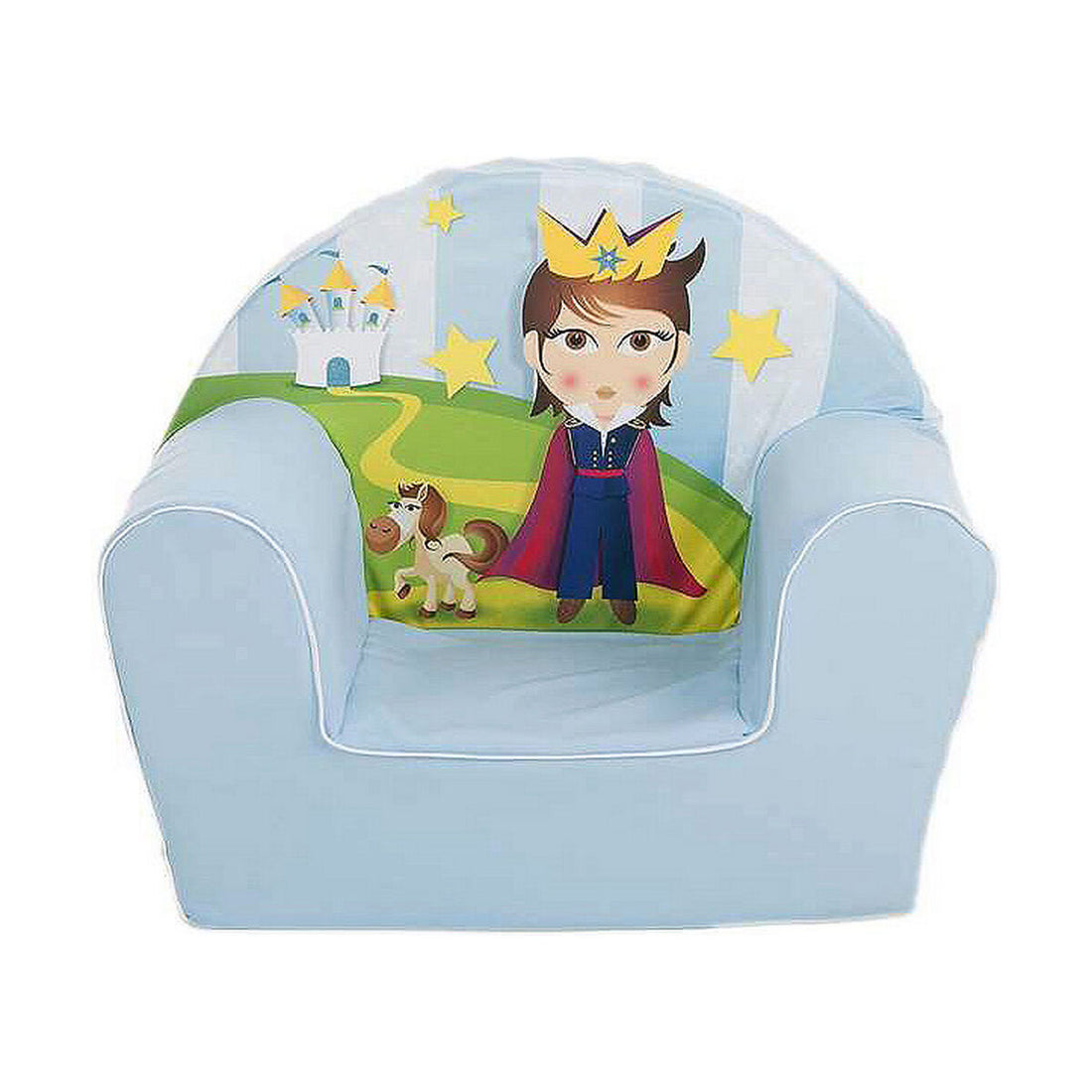 Bigbuy Fun Barnfåtölj Blå Prins 44 X 34 X 53 Cm