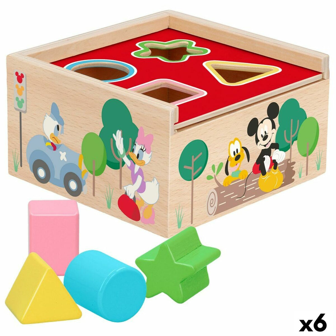 Disney Barnpussel I Trä Disney 5 Delar 13,5 X 7,5 X 13 Cm (6 Antal)